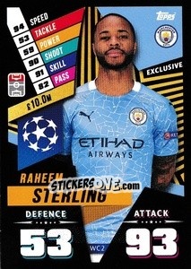 Sticker Raheem Sterling - UEFA Champions League 2020-2021 n. WC2 - Topps