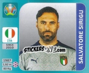 Figurina Salvatore Sirigu - UEFA Euro 2020 Tournament Edition. 654 Stickers version - Panini