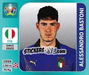 Sticker Alessandro Bastoni - UEFA Euro 2020 Tournament Edition. 654 Stickers version - Panini