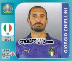 Sticker Giorgio Chiellini - UEFA Euro 2020 Tournament Edition. 654 Stickers version n. 13 - Panini