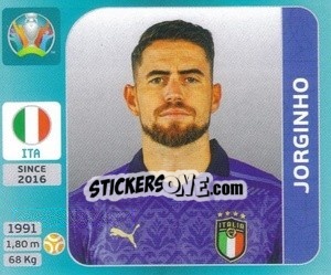 Sticker Jorginho - UEFA Euro 2020 Tournament Edition. 654 Stickers version - Panini