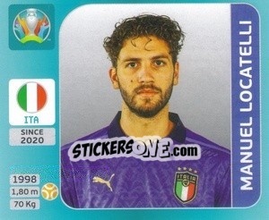 Sticker Manuel Locatelli - UEFA Euro 2020 Tournament Edition. 654 Stickers version n. 18 - Panini