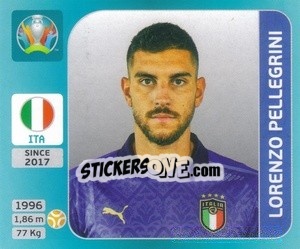 Sticker Lorenzo Pellegrini - UEFA Euro 2020 Tournament Edition. 654 Stickers version - Panini