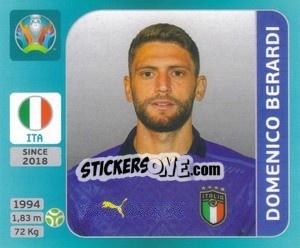 Cromo Domenico Berardi - UEFA Euro 2020 Tournament Edition. 654 Stickers version - Panini
