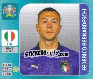 Sticker Federico Bernardeschi - UEFA Euro 2020 Tournament Edition. 654 Stickers version n. 23 - Panini
