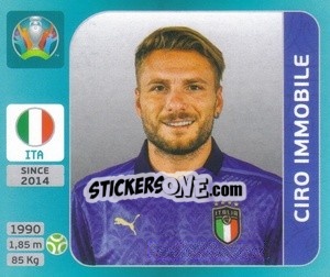 Figurina Ciro Immobile - UEFA Euro 2020 Tournament Edition. 654 Stickers version - Panini