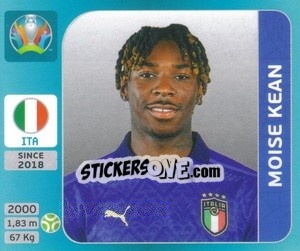Figurina Moise Kean - UEFA Euro 2020 Tournament Edition. 654 Stickers version - Panini