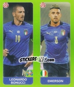 Sticker Leonardo Bonucci / Emerson - UEFA Euro 2020 Tournament Edition. 654 Stickers version n. 29 - Panini