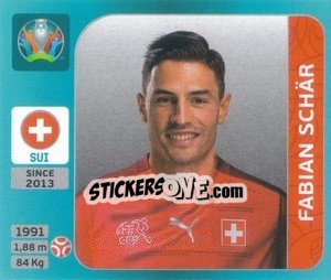 Sticker Fabian Schär - UEFA Euro 2020 Tournament Edition. 654 Stickers version - Panini
