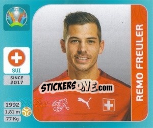Sticker Remo Freuler - UEFA Euro 2020 Tournament Edition. 654 Stickers version - Panini