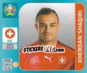 Sticker Xherdan Shaqiri - UEFA Euro 2020 Tournament Edition. 654 Stickers version - Panini