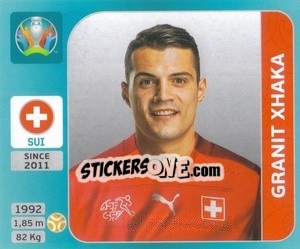 Sticker Granit Xhaka - UEFA Euro 2020 Tournament Edition. 654 Stickers version - Panini