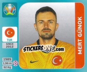 Sticker Mert Günok - UEFA Euro 2020 Tournament Edition. 654 Stickers version n. 62 - Panini