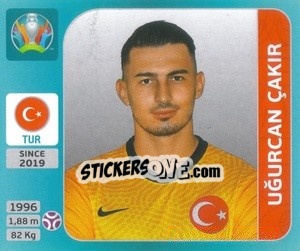 Figurina Uğurcan Çakır - UEFA Euro 2020 Tournament Edition. 654 Stickers version - Panini
