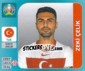 Sticker Zeki Çelik - UEFA Euro 2020 Tournament Edition. 654 Stickers version n. 65 - Panini