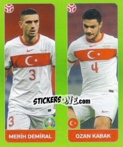 Sticker Merih Demiral / Ozan Kabak - UEFA Euro 2020 Tournament Edition. 654 Stickers version - Panini