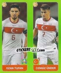 Sticker Ozan Tufan / Cengiz Ünder - UEFA Euro 2020 Tournament Edition. 654 Stickers version - Panini