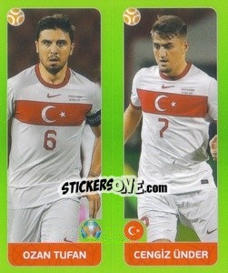 Sticker Ozan Tufan / Cengiz Ünder - UEFA Euro 2020 Tournament Edition. 654 Stickers version n. 86 - Panini