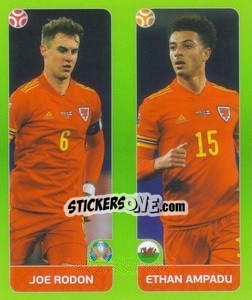 Sticker Joe Rodon / Ethan Ampadu - UEFA Euro 2020 Tournament Edition. 654 Stickers version n. 90 - Panini