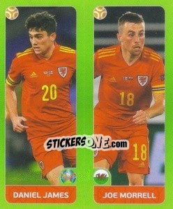 Sticker Daniel James\ Joe Morrell - UEFA Euro 2020 Tournament Edition. 654 Stickers version - Panini