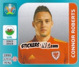 Figurina Connor Roberts - UEFA Euro 2020 Tournament Edition. 654 Stickers version - Panini