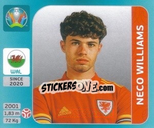 Cromo Neco Williams - UEFA Euro 2020 Tournament Edition. 654 Stickers version - Panini