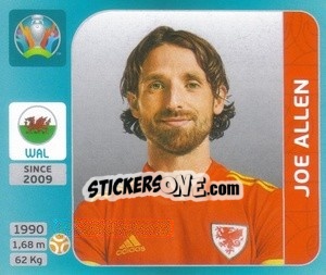 Sticker Joe Allen - UEFA Euro 2020 Tournament Edition. 654 Stickers version n. 104 - Panini