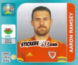 Sticker Aaron Ramsey - UEFA Euro 2020 Tournament Edition. 654 Stickers version - Panini