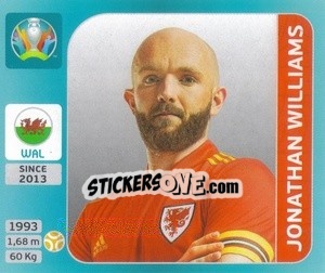 Cromo Jonathan Williams - UEFA Euro 2020 Tournament Edition. 654 Stickers version - Panini