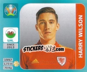 Sticker Harry Wilson - UEFA Euro 2020 Tournament Edition. 654 Stickers version n. 111 - Panini