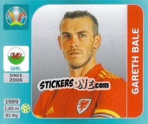 Sticker Gareth Bale - UEFA Euro 2020 Tournament Edition. 654 Stickers version - Panini