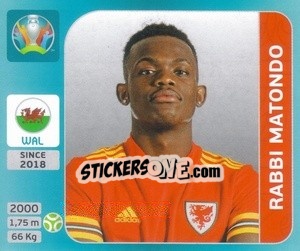 Sticker Rabbi Matondo - UEFA Euro 2020 Tournament Edition. 654 Stickers version n. 113 - Panini