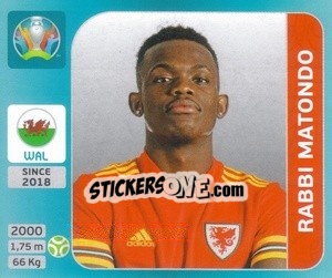 Figurina Rabbi Matondo - UEFA Euro 2020 Tournament Edition. 654 Stickers version - Panini