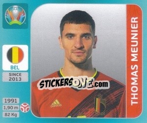 Sticker Thomas Meunier - UEFA Euro 2020 Tournament Edition. 654 Stickers version - Panini