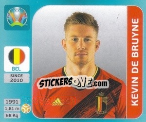 Sticker Kevin de Bruyne - UEFA Euro 2020 Tournament Edition. 654 Stickers version n. 124 - Panini