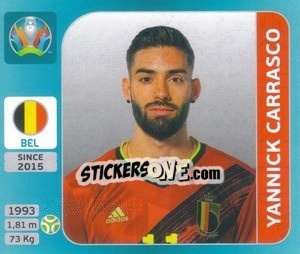 Sticker Yannick Carrasco - UEFA Euro 2020 Tournament Edition. 654 Stickers version - Panini