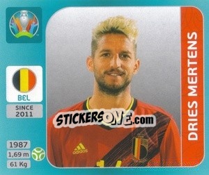 Figurina Dries Mertens - UEFA Euro 2020 Tournament Edition. 654 Stickers version - Panini