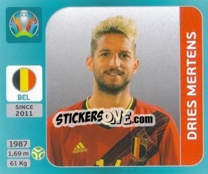 Sticker Dries Mertens - UEFA Euro 2020 Tournament Edition. 654 Stickers version n. 135 - Panini