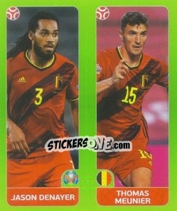 Cromo Jason Denayer / Thomas Meunier - UEFA Euro 2020 Tournament Edition. 654 Stickers version - Panini