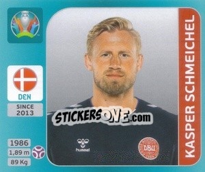 Figurina Kasper Schmeichel - UEFA Euro 2020 Tournament Edition. 654 Stickers version - Panini