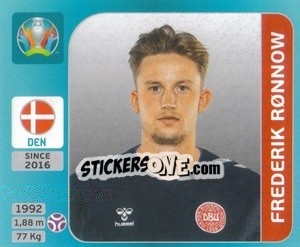 Cromo Frederik Rønnow - UEFA Euro 2020 Tournament Edition. 654 Stickers version - Panini
