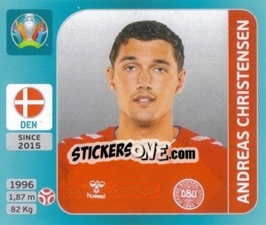 Sticker Andreas Christensen - UEFA Euro 2020 Tournament Edition. 654 Stickers version - Panini
