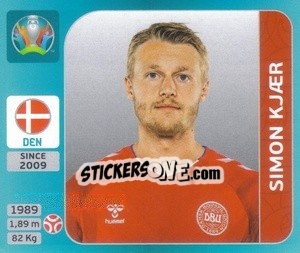 Cromo Simon Kjær - UEFA Euro 2020 Tournament Edition. 654 Stickers version - Panini