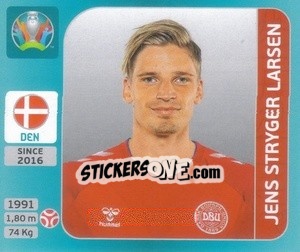 Sticker Jens Stryger Larsen - UEFA Euro 2020 Tournament Edition. 654 Stickers version - Panini