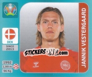 Sticker Jannik Vestergaard - UEFA Euro 2020 Tournament Edition. 654 Stickers version n. 156 - Panini