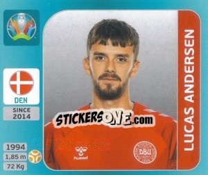 Figurina Lucas Andersen - UEFA Euro 2020 Tournament Edition. 654 Stickers version - Panini