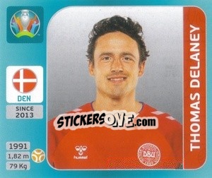 Figurina Thomas Delaney - UEFA Euro 2020 Tournament Edition. 654 Stickers version - Panini