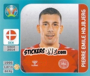 Sticker Pierre Emile Højbjerg - UEFA Euro 2020 Tournament Edition. 654 Stickers version - Panini