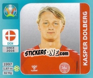 Sticker Kasper Dolberg - UEFA Euro 2020 Tournament Edition. 654 Stickers version n. 164 - Panini