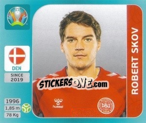 Figurina Robert Skov - UEFA Euro 2020 Tournament Edition. 654 Stickers version - Panini